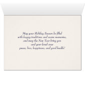 prettige feestdagen. Kaart winterscène (Binenzijde Horizontaal (Onderkant))