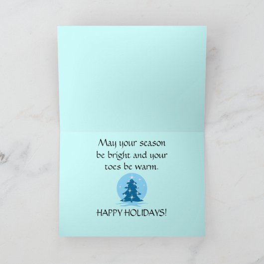 Prettige feestdagen Kaarten Classic Blue Christmas (Binnen)