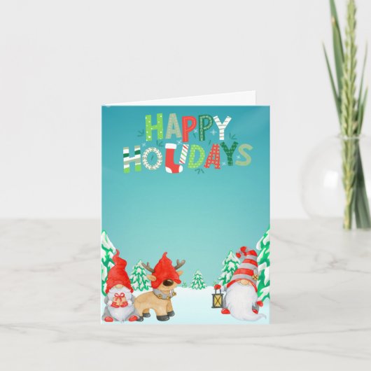 Prettige Feestdagen Kabouters Kaart (Voorkant)