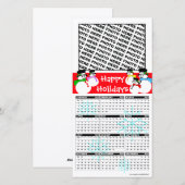 Prettige feestdagen Kalender 2011 Fotokaart Snowma Feestdagenkaart (Voorkant / Achterkant)