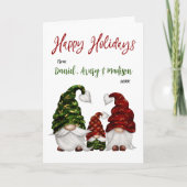 Prettige feestdagen Kalligrafie rustieke gnoom fam (Voorkant)