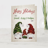 Prettige feestdagen Kalligrafie rustieke gnoom fam (Voorkant)