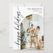 Prettige feestdagen Kalligrafiescript Feestdagenkaart (Voorkant)