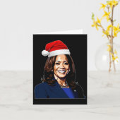 Prettige feestdagen Kamala Harris Vrolijk Kerstfee Kaart (Gele Bloem)