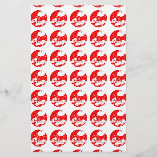 prettige feestdagen kantoorbenodigdheden van Sant Briefpapier (Voorkant)