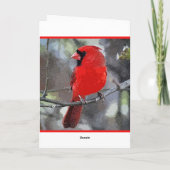 prettige feestdagen Kardinale Kaart (Achterkant)