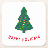 prettige feestdagen kartonnen onderzetters (Voorkant)