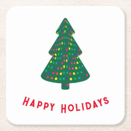 prettige feestdagen kartonnen onderzetters