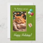 Prettige feestdagen kat Christmas kitten 2, Kaart (Voorkant)