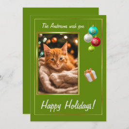 Prettige feestdagen kat Christmas kitten 2, Kaart