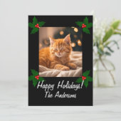 Prettige feestdagen kat Kerst kitten 3, Kaart (Staand voorkant)
