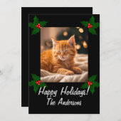 Prettige feestdagen kat Kerst kitten 3, Kaart (Voorkant / Achterkant)