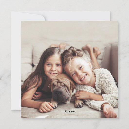 Prettige feestdagen Katoenen bloemenkrans Feestdagenkaart (Achterkant)