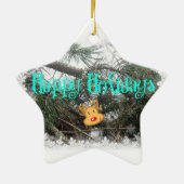 prettige feestdagen keramisch ornament (Achterkant)