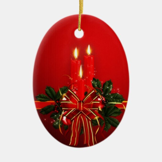 prettige feestdagen keramisch Ornament (Voorkant)