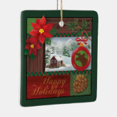 prettige feestdagen keramisch ornament (Rechts)