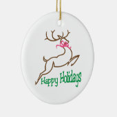 prettige feestdagen keramisch ornament (Rechts)