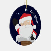 prettige feestdagen keramisch ornament (Rechts)