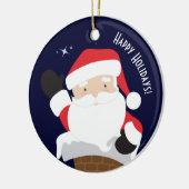 prettige feestdagen keramisch ornament (Links)