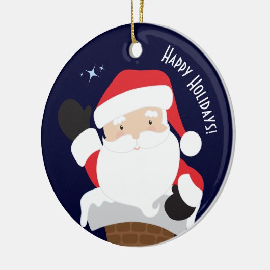 prettige feestdagen keramisch ornament (Links)