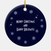 prettige feestdagen keramisch ornament (Achterkant)