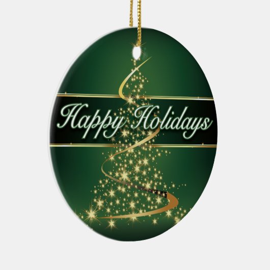 Prettige feestdagen keramisch ornament (Rechts)