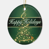 Prettige feestdagen keramisch ornament (Links)