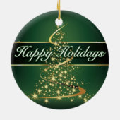 Prettige feestdagen keramisch ornament (Achterkant)