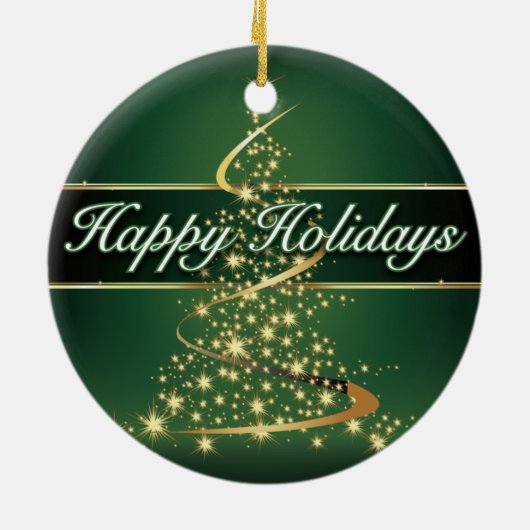 Prettige feestdagen keramisch ornament (Achterkant)