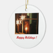 prettige feestdagen! keramisch ornament (Links)