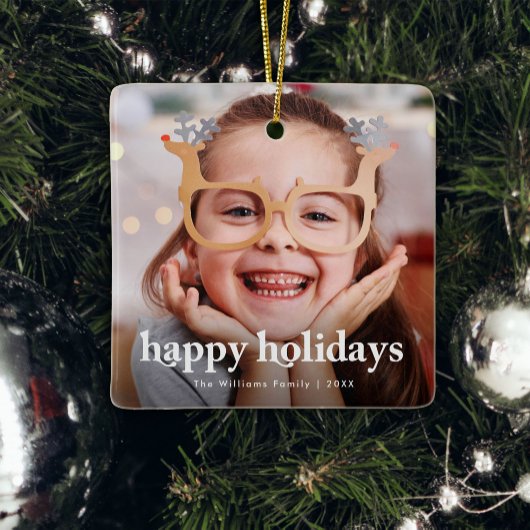 Prettige feestdagen Keramisch Ornament met Kerstmi