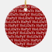 prettige feestdagen keramische kerstversiering keramisch ornament (Achterkant)