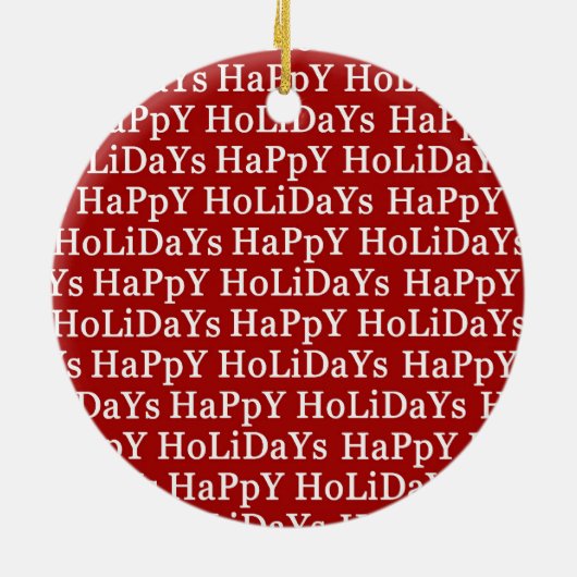 prettige feestdagen keramische kerstversiering keramisch ornament (Achterkant)