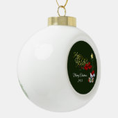prettige feestdagen keramische kerstversiering keramische bal ornament (Links)
