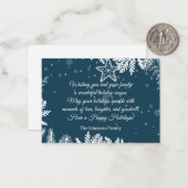 prettige feestdagen kerkkalligrafie notitiekaartje (Voorkant / Achterkant in situ)