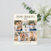 Prettige feestdagen Kerst 4 Fotocollage Briefkaart (Staand voorkant)