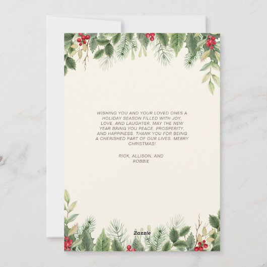 Prettige feestdagen Kerst 4 Fotocollage Feestdagenkaart (Achterkant)