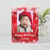 Prettige feestdagen Kerst 5 kind, kerstkaart Kaart (Staand voorkant)