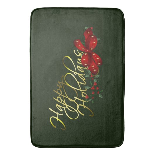 prettige feestdagen kerst badmat (Voorkant Verticaal)