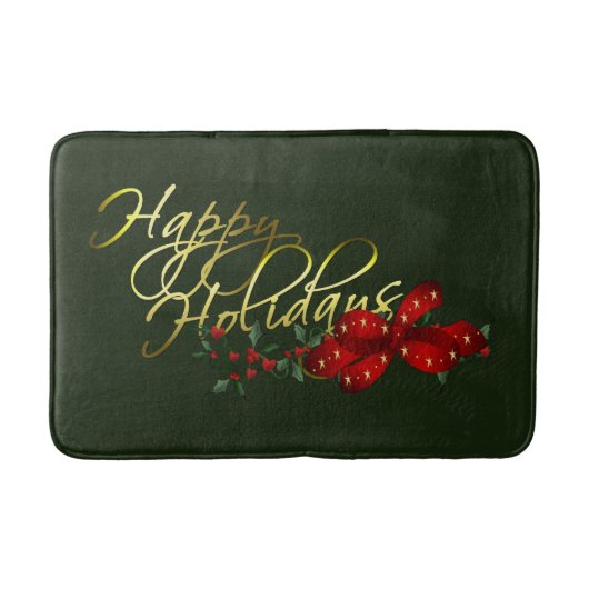 prettige feestdagen kerst badmat (Voorkant)