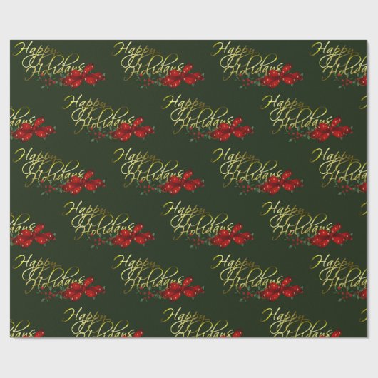 prettige feestdagen kerst cadeaupapier (Vlak)