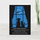 Prettige feestdagen Kerst > Dochter Hond Kat Schat Kaart (Voorkant)