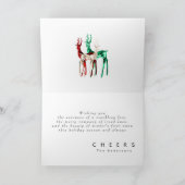 Prettige feestdagen Kerst Edelsteen Crystal Reinde Kaart (Binnen)