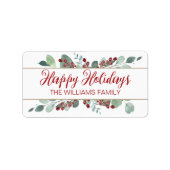 Prettige feestdagen Kerst Etiket (Voorkant)