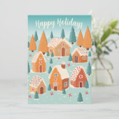 Prettige feestdagen kerst feestdagenkaart (Staand voorkant)