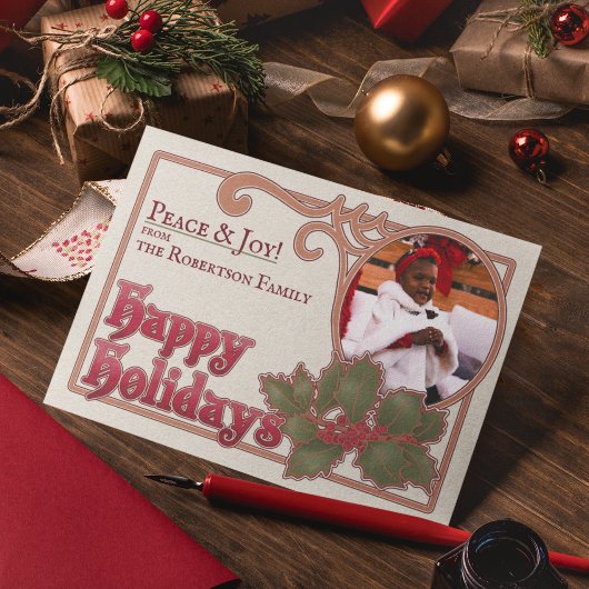 Prettige feestdagen Kerst -  foto Feestdagenkaart