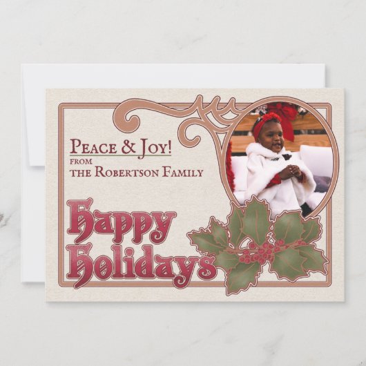 Prettige feestdagen Kerst -  foto Feestdagenkaart (Voorkant)