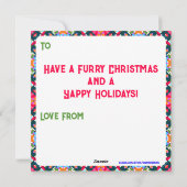 Prettige feestdagen Kerst Foto Pun Hond Papa Mam Feestdagenkaart (Achterkant)