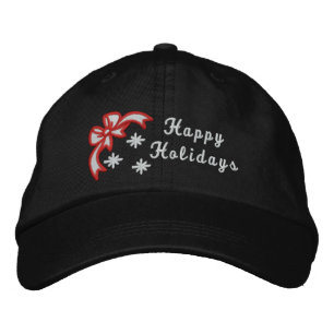 Prettige feestdagen Kerst geborduurd pet voor vrou