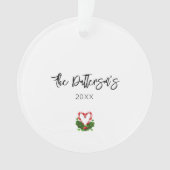 Prettige feestdagen Kerst Gnomes Ornament (voorkant)